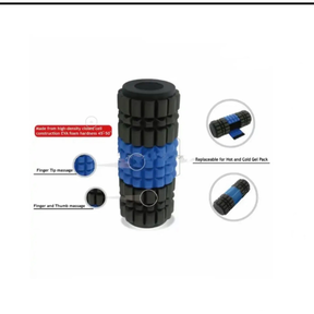 Massage Therapy Grid Foam Roller, Body Relief -  w/Cold & Heat Gel Pack