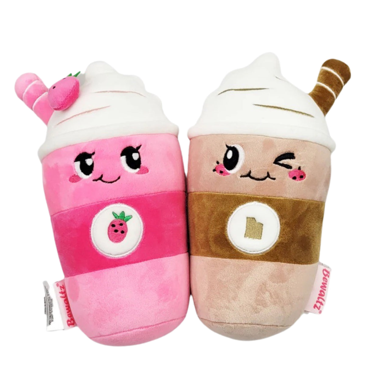 2pc Bewaltz 10" Frappe & Strawberry BFF Plush Set - Velcro Together