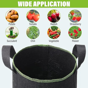 5 Gallon Fabric Grow Bags, Nonwoven Aeration Pots with Handles – Heavy Duty For Plants