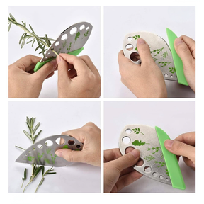 Blake & Croft Stainless Steel Herb Stripper & Cutter - Multi Purpose Kitchen Tool