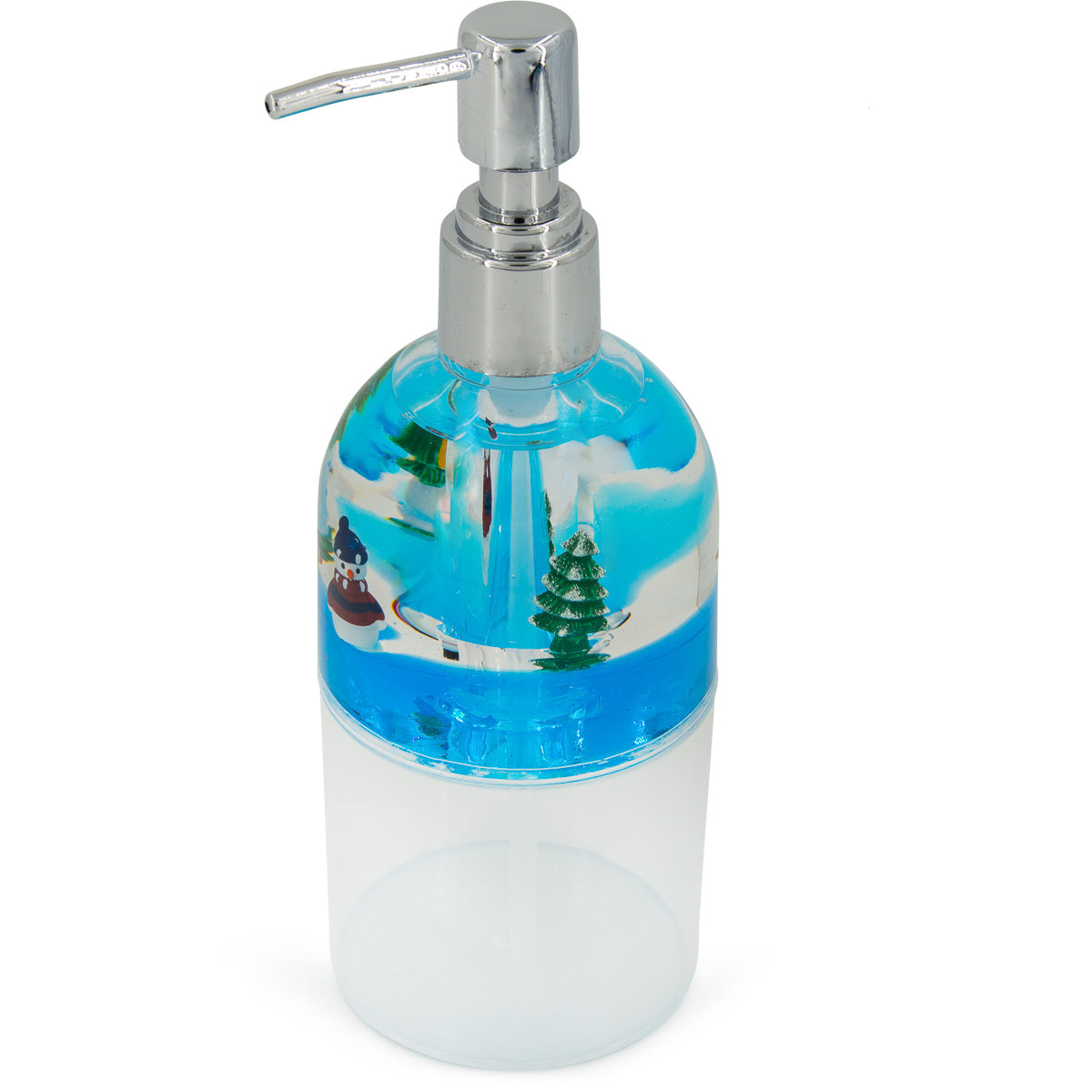 Holiday Scene Soap/Lotion Pump Bottle - Santa or Snowman