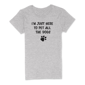 "Here To Pet All The Dogs" Premium Midweight Ringspun Cotton T-Shirt - Mens/Womens Fits