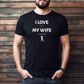 "I love my wife" Premium Midweight Ringspun Cotton Mens T-Shirt