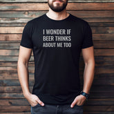 "Wonder If Beer" Premium Midweight Ringspun Cotton T-Shirt - Mens/Womens Fits