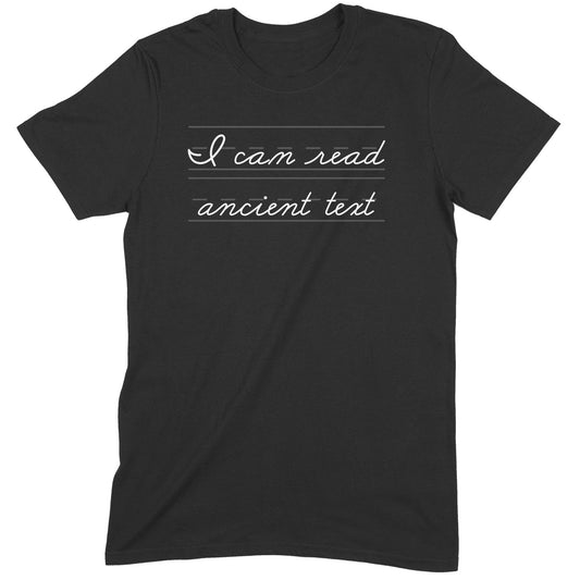 "Read Ancient Text" Premium Midweight Ringspun Cotton T-Shirt - Mens/Womens Fits
