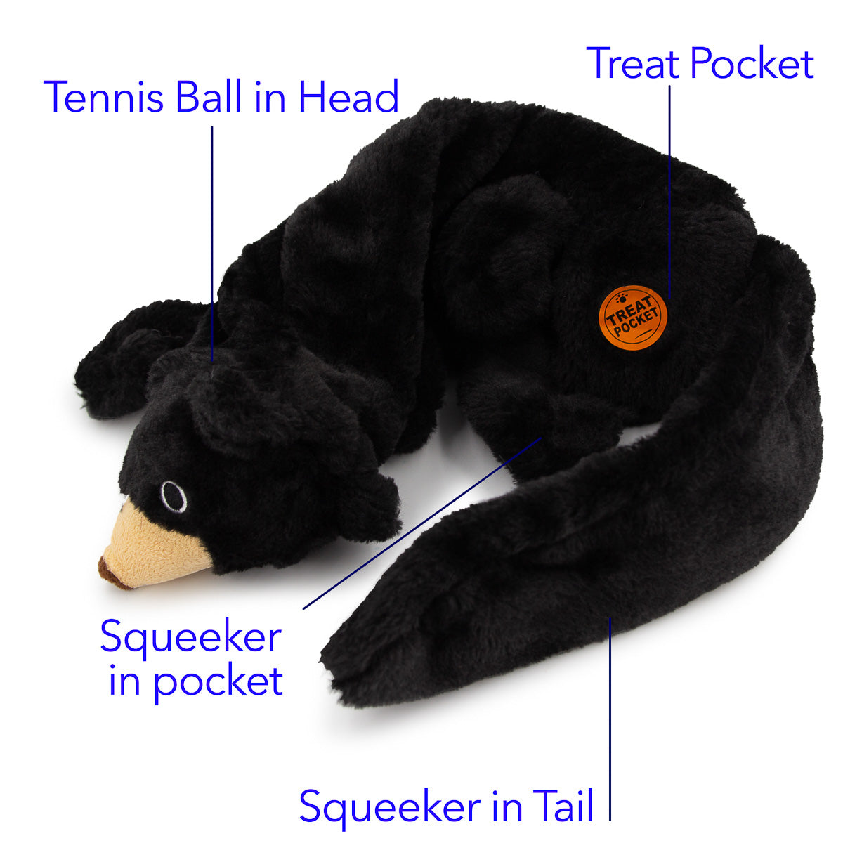Outback Jack Lobbie Dog Toy – With Crinkle Squeak & Treat Pocket
