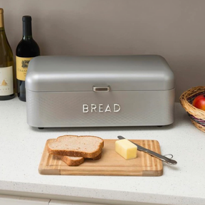 16.5" Home Basics Matte Finished Steel Bread Box w/ Ventilation