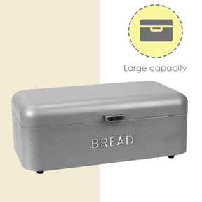 16.5" Home Basics Matte Finished Steel Bread Box w/ Ventilation