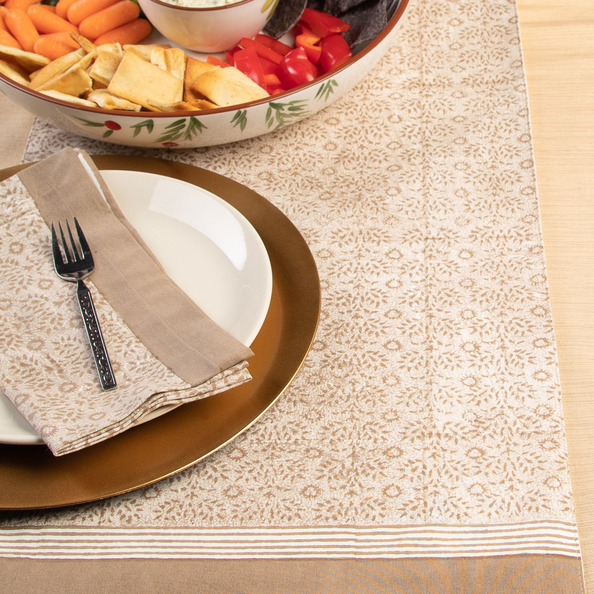 72” Table Runner By Tag – Natural Fabric Table Protector & Décor
