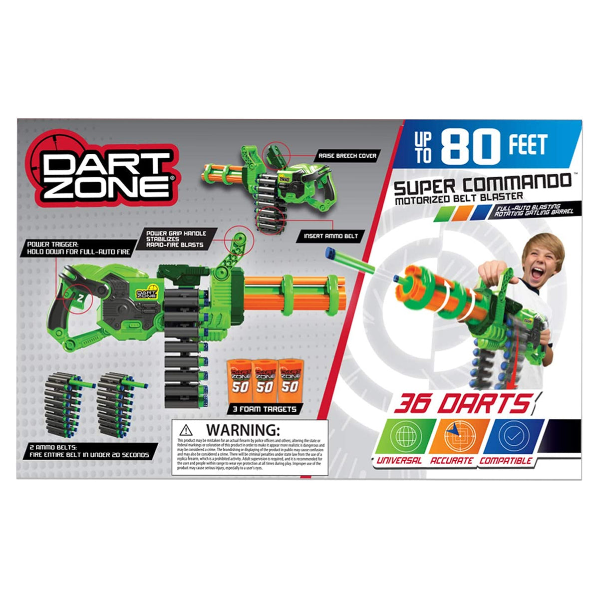 2pk Dart Zone Super Commando Toy - Motorized Belt Blaster