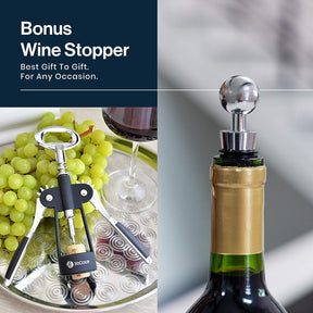 Premium Wing Corkscrew Beer And Wine Opener - Winged Grip, Easy To Use