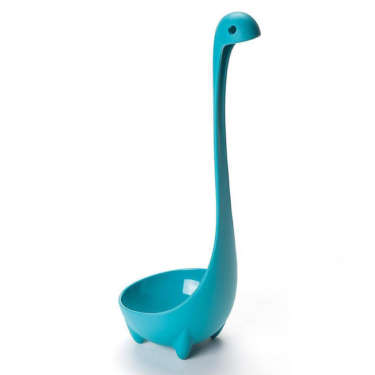 9.65" Loch Ness Monster Ladle, Teal - Stand Up Soup Ladle, Heat Resistant