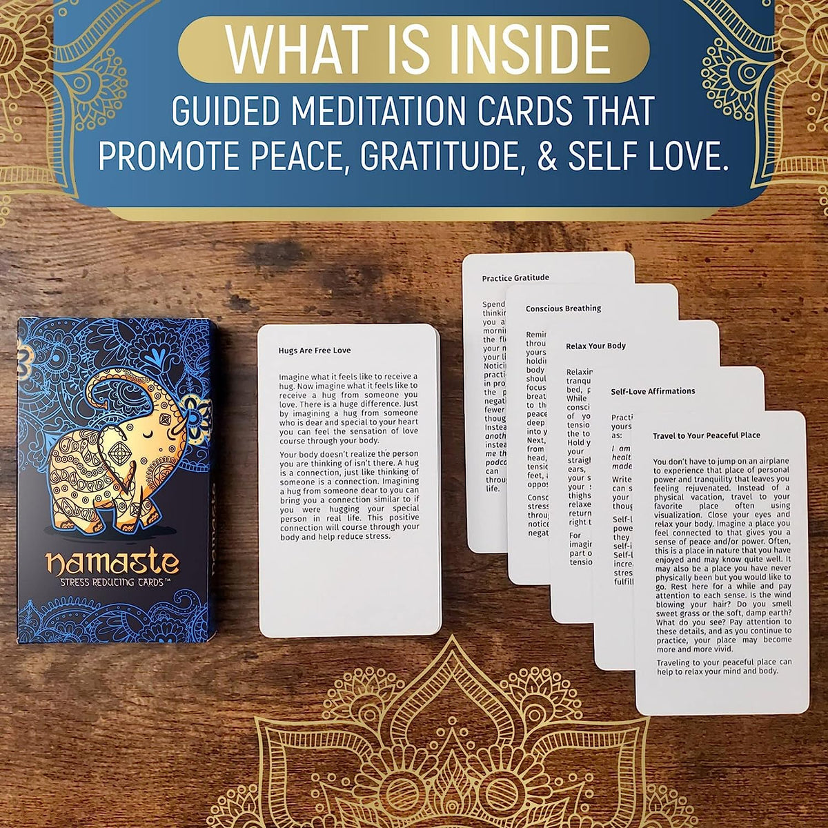 Namaste Deck, 48 Stress Less Cards - Affirmations To Cultivate Inner Peace