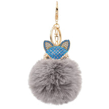 Fashion Fox Faux-Fur Pom Pom Keychain – Stylish And Cute For Keys Or Bag!