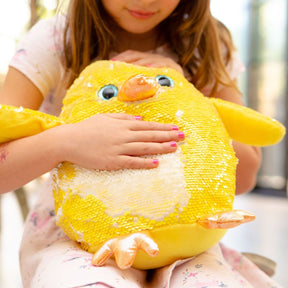 Gitzy 11” Plush Sequin Chicks – Color Changing & Pillowy Soft!