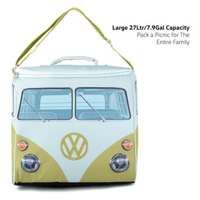VW Campervan Cooler Bag 30L, Mango Green - Soft Sided Insulated Cooler Bag With Strap