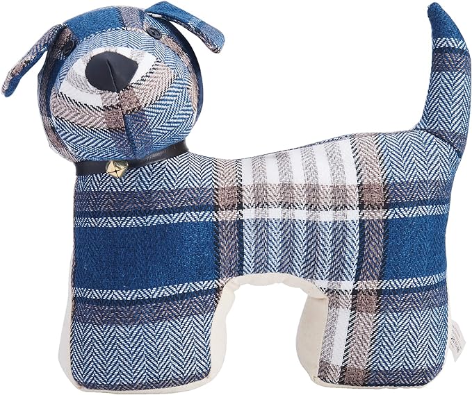 11in Plaid Dog Door Stopper - Durable and Cute
