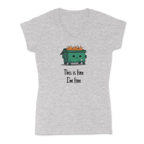 "This Is Fine" Premium Midweight Ringspun Cotton T-Shirt - Mens/Womens Fits