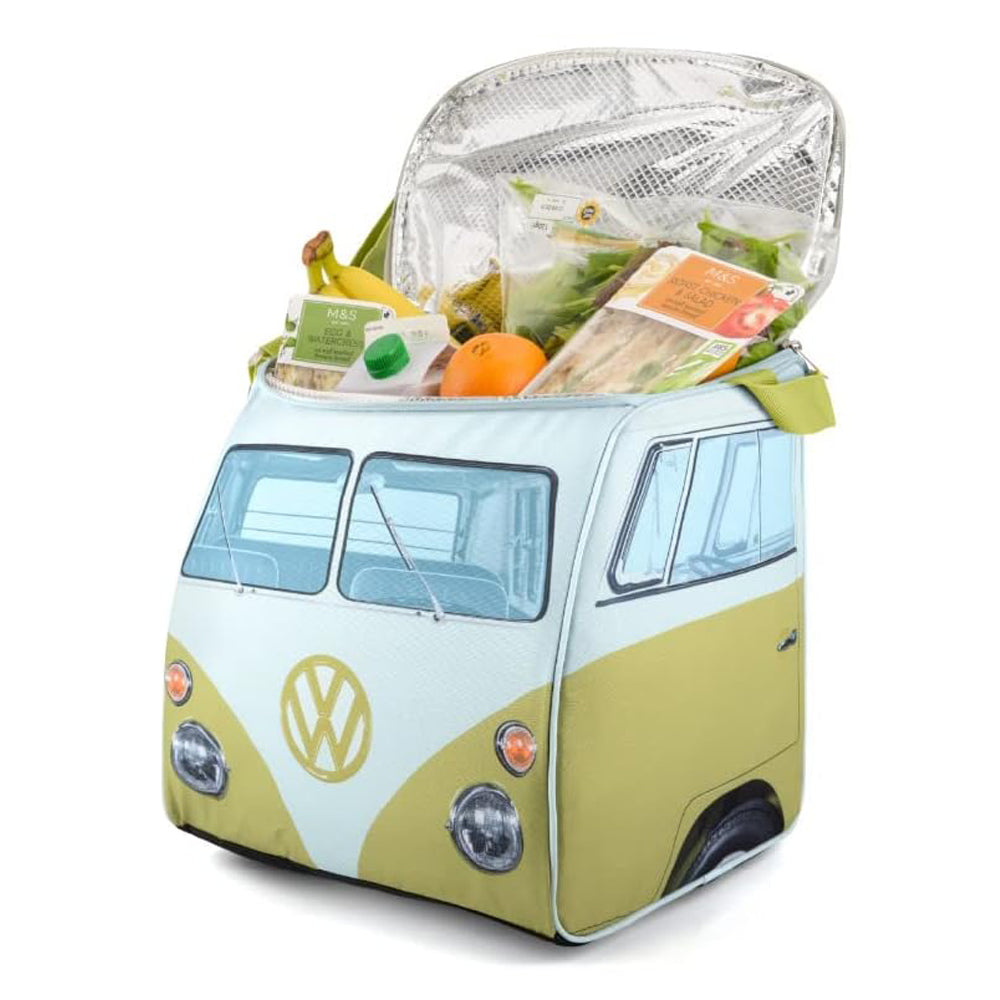 VW Campervan Cooler Bag 30L, Mango Green - Soft Sided Insulated Cooler Bag With Strap