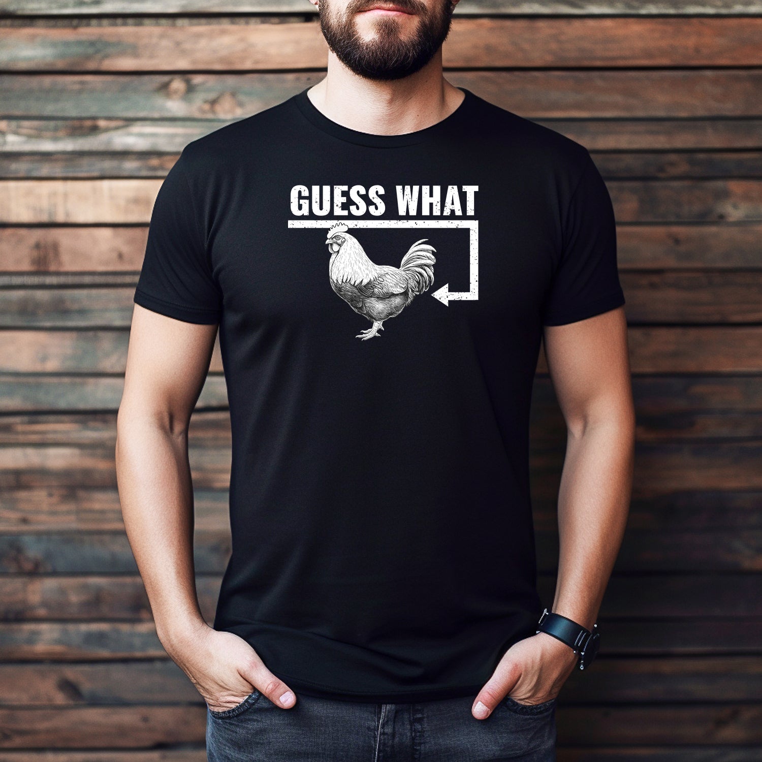 "Guess What, Chicken Butt" Premium Midweight Ringspun Cotton T-Shirt - Mens/Womens Fits