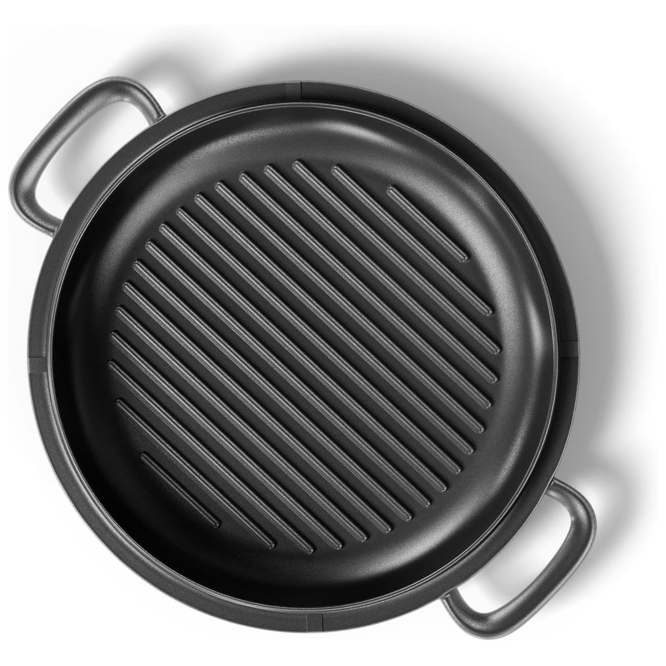 Grill Pan And Soup Pot Lid, Cast Iron, Black – Nonstick For Stovetop, Oven