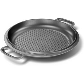 Grill Pan And Soup Pot Lid, Cast Iron, Black – Nonstick For Stovetop, Oven