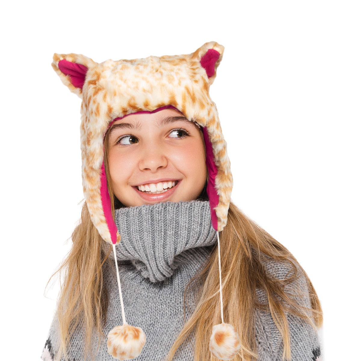 Capelli New York Faux Fur Cat Ear Pom Hat – Fun, Warm & Cozy
