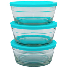 3pk Farberware 2 Cup Glass Food Storage Bowls – Airtight Lids