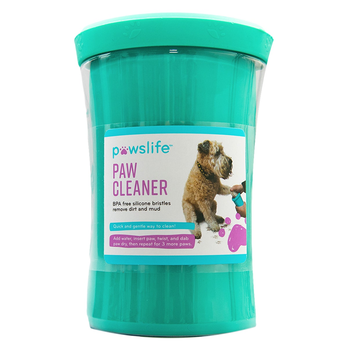 Pawslife Dog Paw Cleaner – Silicone Bristles Brush Away Dirt