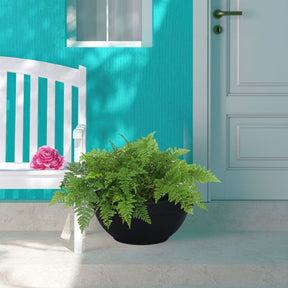 2pk Garden Treasures 14” Low Bowl Planter – Indoor-Outdoor UV
