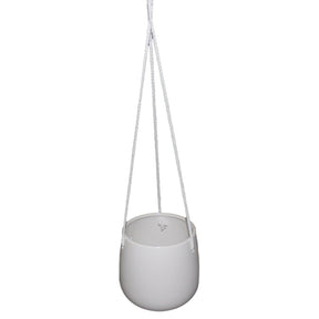 Ceramic 5” Hanging Planter Indoor Plant Holder With Rope Hanger