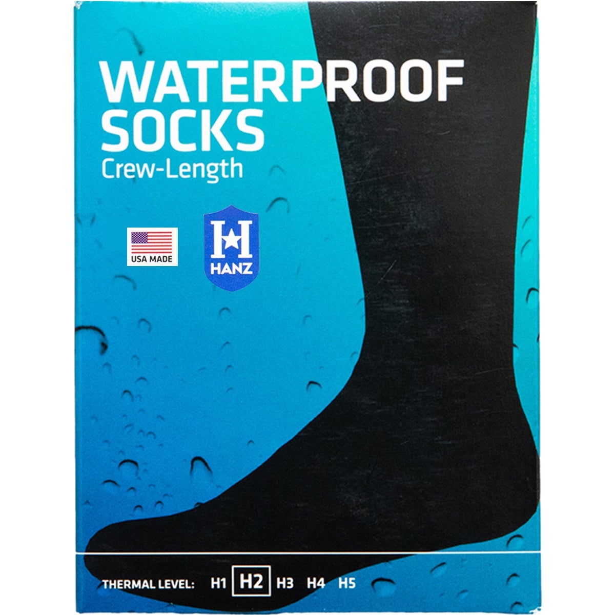 Hanz Waterproof All-Weather Crew Socks for Men & Women