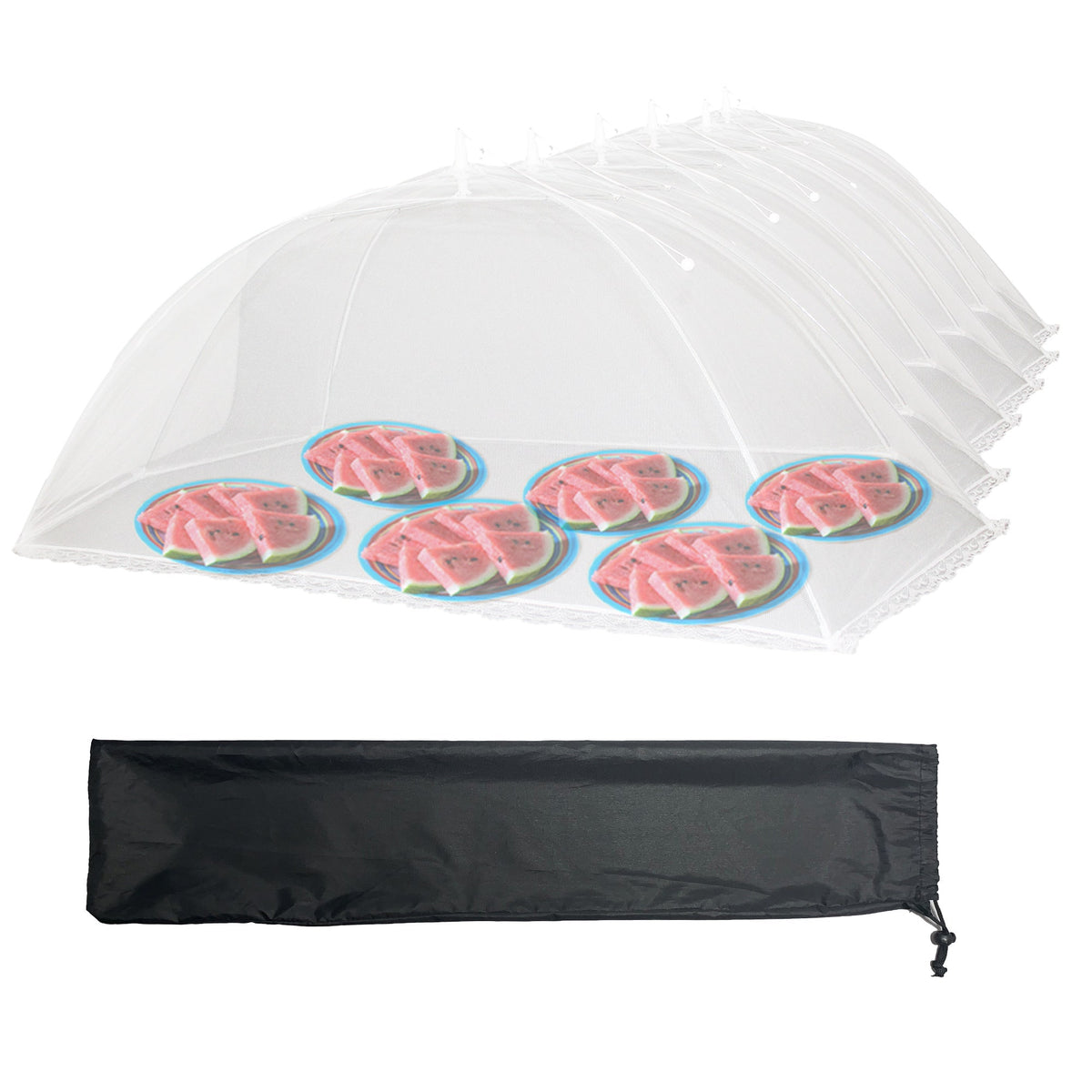6pk Pop-Up 47x26" Jumbo Outdoor Food Tent Covers - Keep Bugs Out