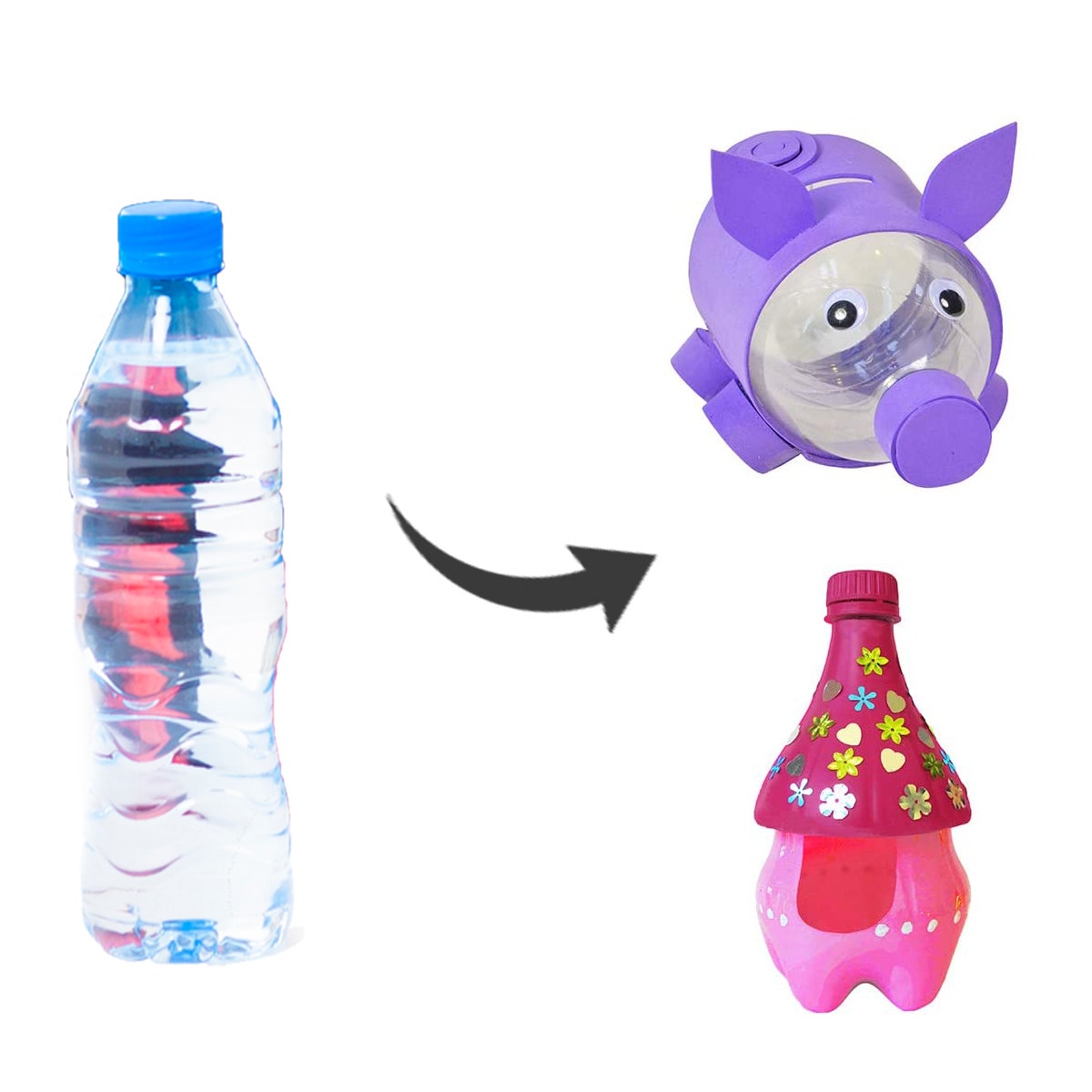Buzzy ReCycleMe Art Set – Toy Projects From Plastic Bottles