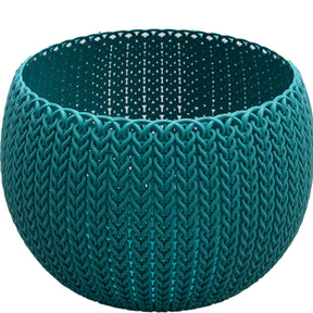 3pk Curver Knit Plastic Cozies Indoor Planter Pot Basket Set