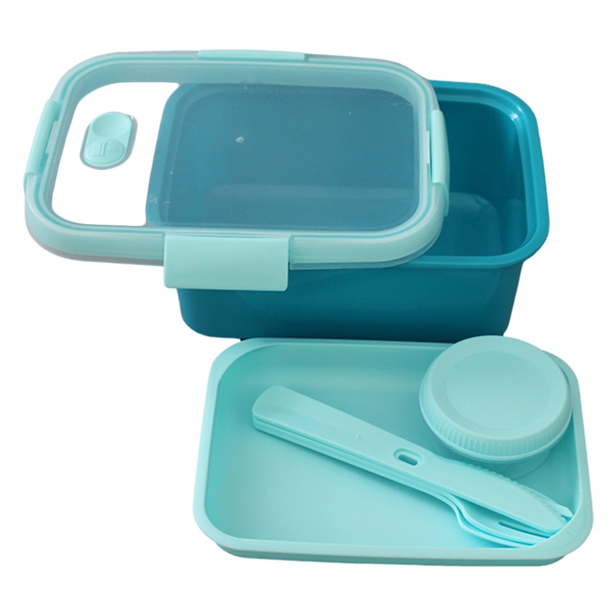 Curver Smart To Go 1.2L Lunch Kit - Utensils, Cup, Locking Lid