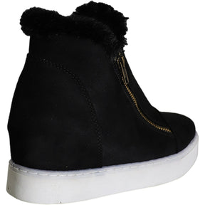 C&C California Women’s Hidden Wedge Ankle Boot High-Top Sneakers