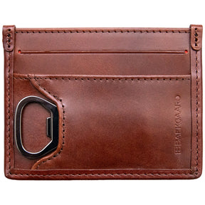 Baekgaard Leather & Canvas Card Case Wallet With Bottle Opener