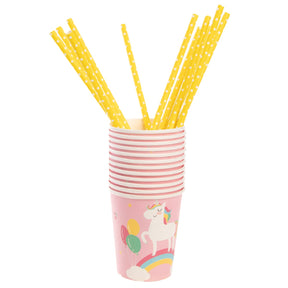 110pc Unicorn Birthday Party Supplies & Décor Kit For 12 Guests
