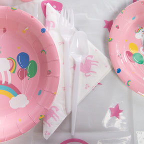 110pc Unicorn Birthday Party Supplies & Décor Kit For 12 Guests