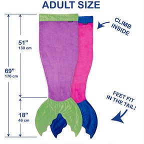 The Original Mermaid Blanket For Kids & Adults By Blankie Tails