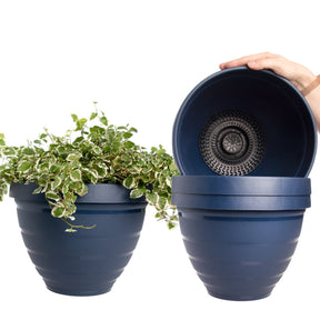4pk Self-Watering Easy Care 11.5” Planter Pots By HC Companies