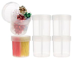 6pk Super Stacker 20oz Plastic Storage Containers With Dividers