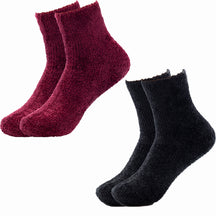 2pk BCBG Women’s Chenille Crew Socks – Ultra Soft, Cozy & Warm