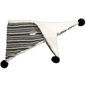 Fuzzy Babba Women’s Knit Handkerchief Scarf – Sherpa Tie On