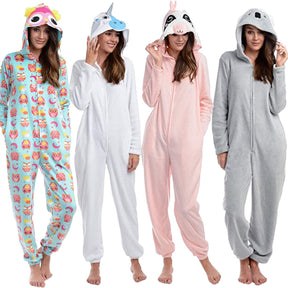 Body Candy Women's Fleece Onesie Pajamas - Cute Animal Costume!