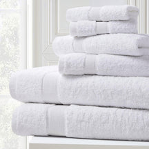 6pc Spirit Linen Bath Towel Set – 100% Ringspun Plush Cotton