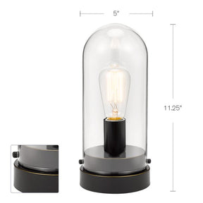 2pk Better Homes & Gardens Glass Cloche Accent Table Lamps