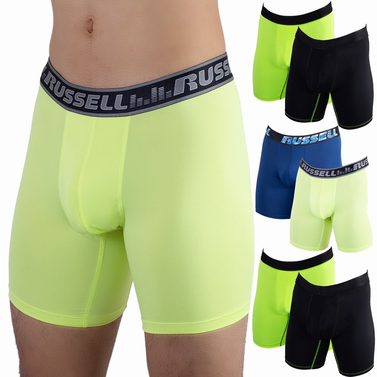 2pk Russell Men’s Coolforce Boxer Briefs Underwear