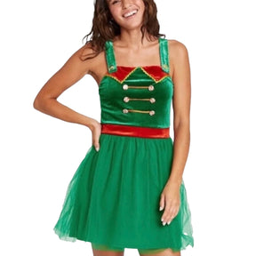 Born Famous Women’s Toy Solider Christmas Holiday Dress L-3X